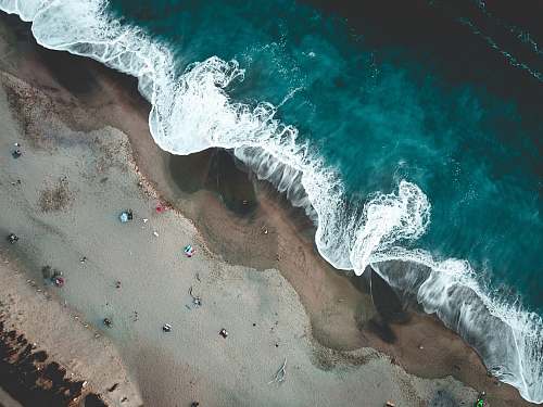 san francisco aerial photography of tidal wave and sand ca 94129